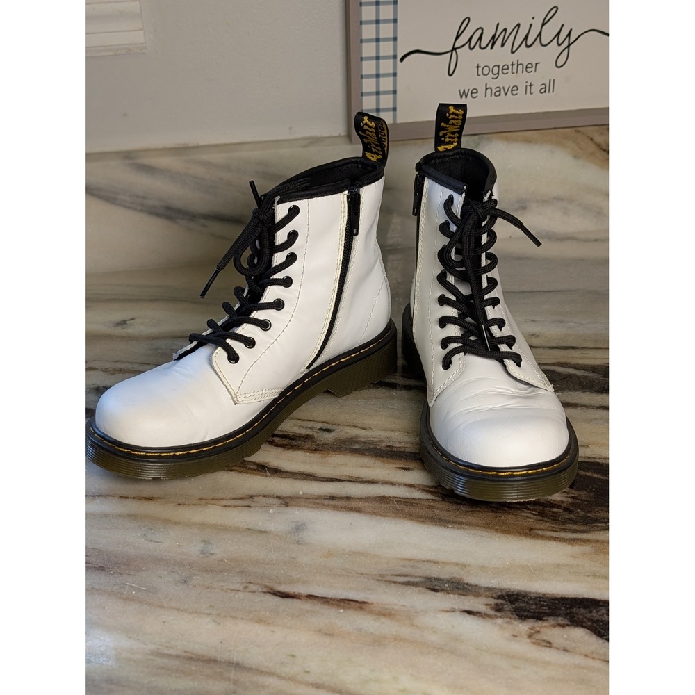 Dr. Martens Doc Martins‎ Leather Side Zip Combat Boots Size 5 EU 36